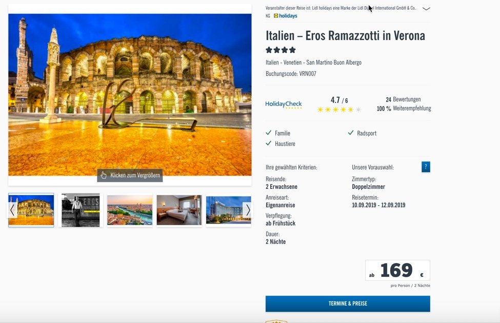 verona-ramazzotti Eros Ramazotti, ab 169 € – Eros Ramazzotti in Concert in Verona – 3 Tage Verona im 4 * Best Western Hotel inkl. Frühstück und Eintrittskarte zum Konzert
