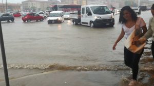 La stazione di Pescara completamente allagata