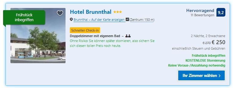 brunnthal1 Hotel Brunnthal, ab 125 € – 3 Tage Oktoberfest in München im neuen 3* Hotel Brunnthal ( Neueröffnung 2019 ) inkl. Frühstück
