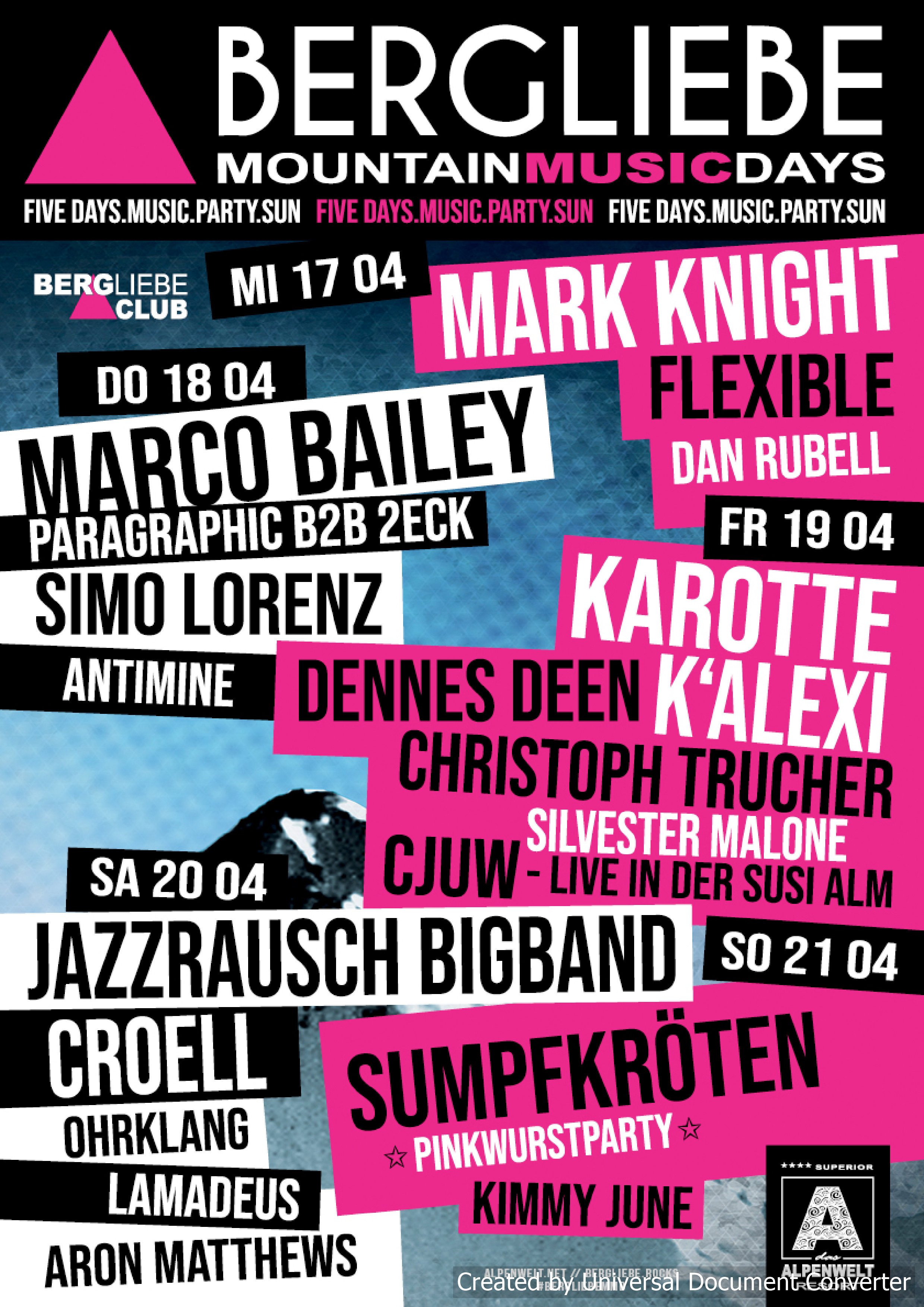 mountainmusicdays2019 Mountain Music Days 2019, Ausnahmezustand in Königsleiten : Die Mountain Music Days 2019
