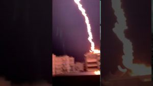 Lightning Strike During Greek Storm Causes Recorder to Retreat