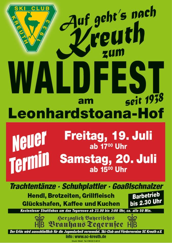waldfest-kreuth , Das Kreuther Waldfest wird verschoben
