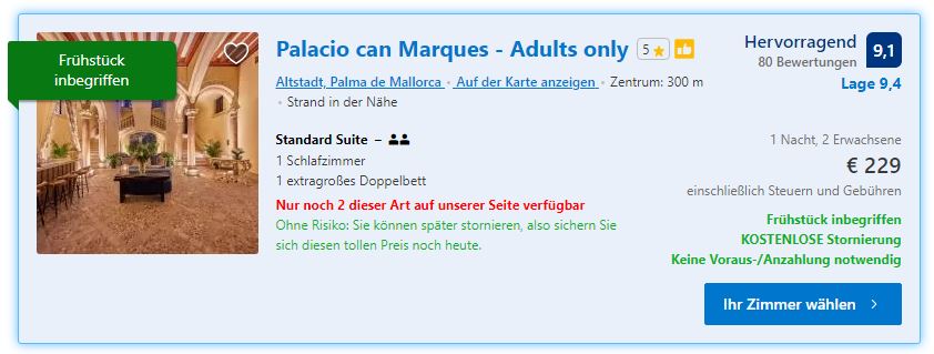 palaciocan-2 Palacio Can Marqués, ab 229 € – 2,3,4 oder 7 Tage in Palma de Mallorca im 5* Palacio Can Marqués Adults only ( Neueröffnung 2018 ) inkl. Frühstück
