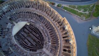 Rome, the Colosseum Aerial Tour (4K Footage) *BEST FULL SCREEN*
